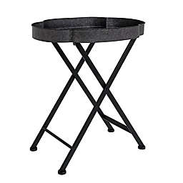 Bee & Willow™ Home Metal Folding Tray Table in Black