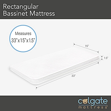 Rectangular Bassinet Mattress in White by Colgate Mattress&reg;. View a larger version of this product image.