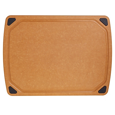 Our Table&trade; 12.76-Inch x 17.28-Inch Wood Fiber Cutting Board with Juice Well. View a larger version of this product image.