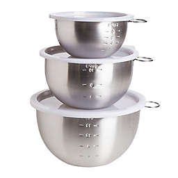 Simply Essential™ Stainless Steel Mixing Bowls with Lids (Set of 3)