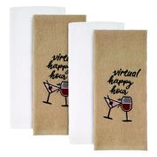 Avanti Quarantine Virtual Happy Hour Kitchen Towels (Set of 4)