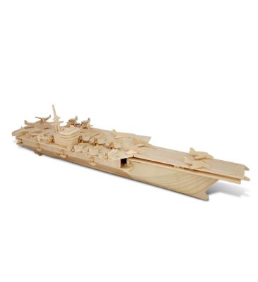 Puzzled Aircraft Carrier 170-Piece 3D Wooden Puzzle