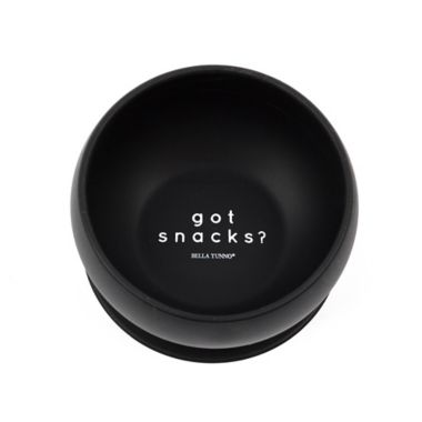 Bella Tunno&trade; "Got Snacks" Silicone Wonder Bowl in Black. View a larger version of this product image.