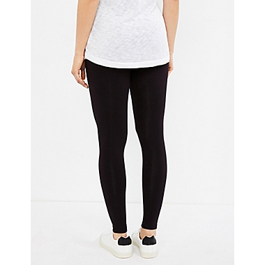 A Pea in the Pod&reg; Luxe Essentials Ultra Soft Small Maternity Leggings in Black. View a larger version of this product image.