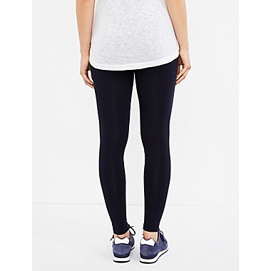 A Pea in the Pod&reg; Luxe Essentials Ultra Soft Extra Small Maternity Leggings in Navy. View a larger version of this product image.