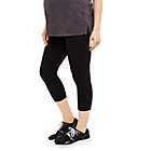 Alternate image 0 for A Pea in the Pod Large Luxe Essentials Ultra Soft Crop Maternity Leggings in Black