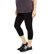 A Pea in the Pod Large Luxe Essentials Ultra Soft Crop Maternity Leggings in Black