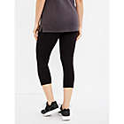 Alternate image 3 for A Pea in the Pod Large Luxe Essentials Ultra Soft Crop Maternity Leggings in Black