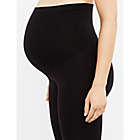 Alternate image 1 for A Pea in the Pod Large Luxe Essentials Ultra Soft Crop Maternity Leggings in Black