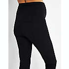 Alternate image 2 for A Pea in the Pod Large Curie Twill Slim Ankle Maternity Pant in Black