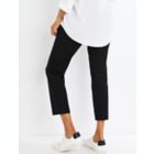 Alternate image 4 for A Pea in the Pod Large Curie Twill Slim Ankle Maternity Pant in Black