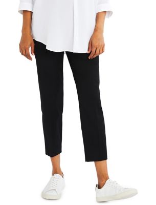 A Pea in the Pod Large Curie Twill Slim Ankle Maternity Pant in Black