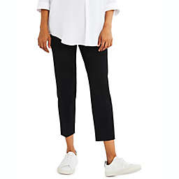 A Pea in the Pod Medium Curie Twill Slim Ankle Maternity Pant in Black