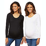 Motherhood Maternity&reg; 2-Pack BumpStart Long Sleeve Tops