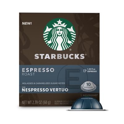 Starbucks&reg; by Nespresso&reg; Vertuo Line Espresso Roast Coffee Capsules 10-Count