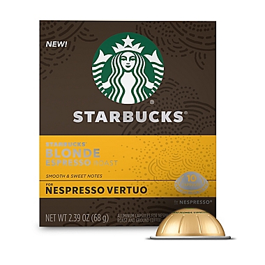 Starbucks&reg; by Nespresso&reg; VertuoLine Blonde Espresso Capsules 10-Count. View a larger version of this product image.