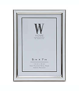 Portarretratos con marco de metal W Home™ esmaltado color blanco