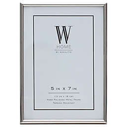 W Home™ 5-Inch x 7-Inch Narrow Picture Frame in Silver