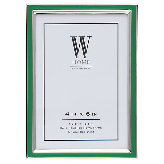 Alternate image 1 for W Home™ 4-Inch x 6-Inch Enamel Picture Frame in Green