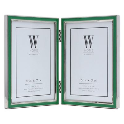 W Home&trade; 2-Photo 5-Inch x 7-Inch Enamel Picture Frame