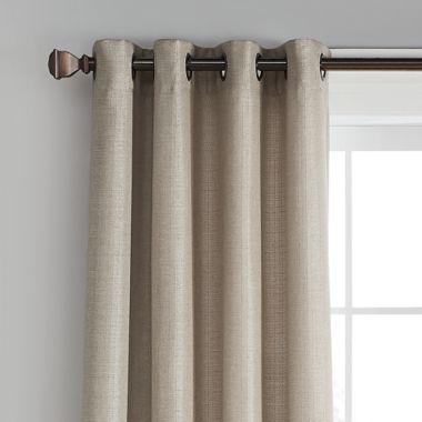 Casual Luxe Talya Solid 84-Inch Grommet Room Darkening Curtain Panel in Champagne (Single). View a larger version of this product image.