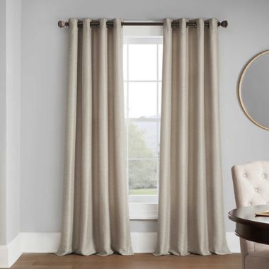 Casual Luxe Talya Solid 84-Inch Grommet Room Darkening Curtain Panel in Champagne (Single). View a larger version of this product image.