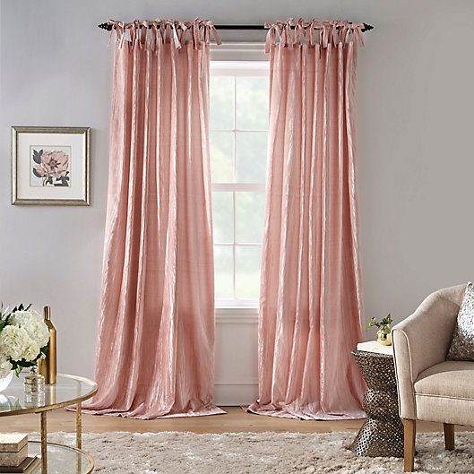 Room Darkening Window Curtain Panel, Blush Pink Velvet Curtain Panels