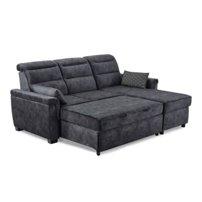 Seta&reg; Fort Mason Sectional Sofa with Chaise in Dark Grey