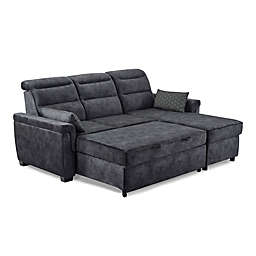 Seta® Fort Mason Sectional Sofa with Chaise in Dark Grey