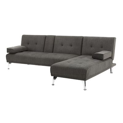 Lifestyle Solutions&reg; Mecca Flip Sleeper Sectional Sofa in Charcoal