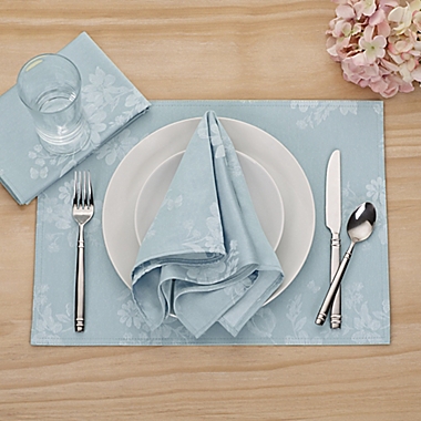 Spring Jubilee Damask Napkins in Mist (Set of 4). View a larger version of this product image.