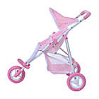 Alternate image 6 for Oliva&#39;s Little World Twinkle Stars Princess Deluxe Baby Doll Twin Stroller in Pink/White