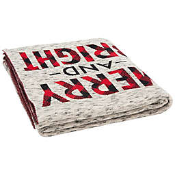 Safavieh "Merry And Bright" Reversible Throw Blanket in Grey/Red