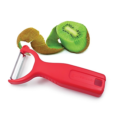 Swissmar Serrated Blade Y-Peeler in Red. View a larger version of this product image.