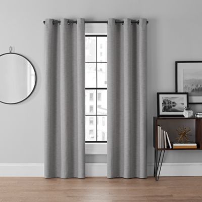 Brookstone&reg; Curtain Fresh&trade; Dale 95-Inch Room Darkening Curtains in Grey (Single)