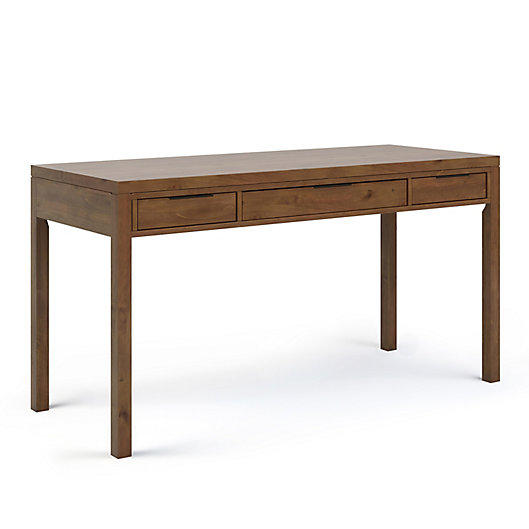 Alternate image 1 for Simpli Home Hollander Solid Wood Desk