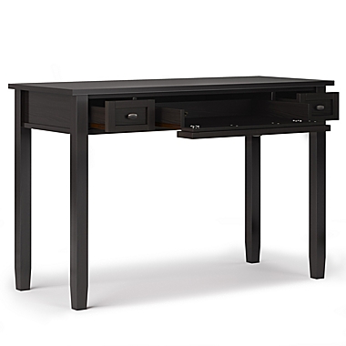 Simpli Home Warm Shaker Solid Wood Desk in Hickory Brown. View a larger version of this product image.