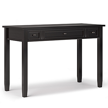 Simpli Home Warm Shaker Solid Wood Desk in Hickory Brown. View a larger version of this product image.
