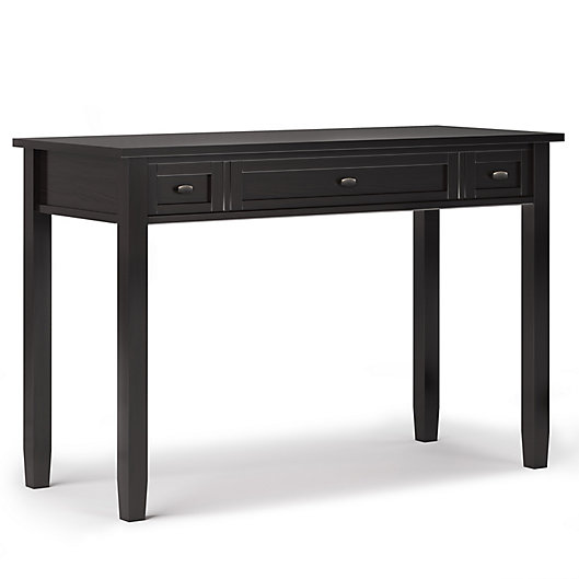 Alternate image 1 for Simpli Home Warm Shaker Solid Wood Desk in Hickory Brown