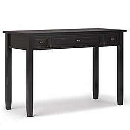 Simpli Home Warm Shaker Solid Wood Desk in Hickory Brown
