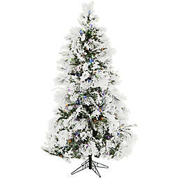 Fraser Hill Farm Pre-Lit LED Snowy Pine Artificial Christmas Tree