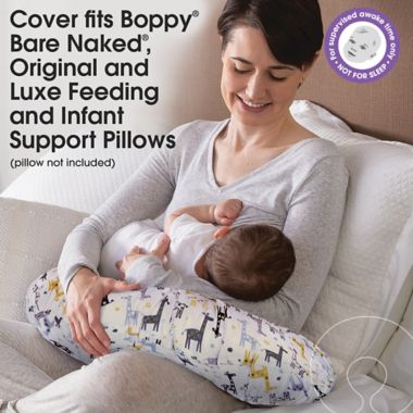 Boppy&reg; Original Nursing Pillow Cover in Gray/Gold Giraffe. View a larger version of this product image.
