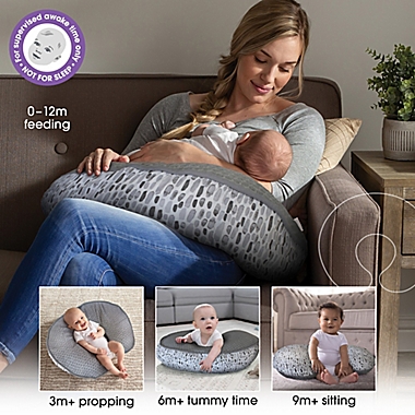 Boppy&reg; Luxe Nursing Pillow in Grey Brushstroke. View a larger version of this product image.