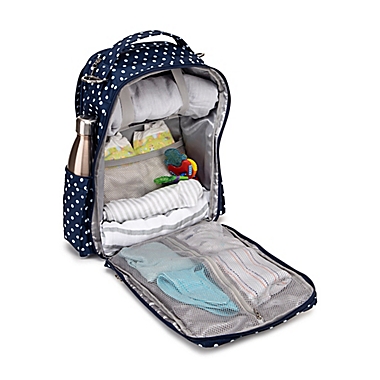 JuJuBe&reg; Be Right Back Diaper Backpack in Navy Duchess. View a larger version of this product image.