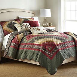 Donna Sharp Spice Postage Stamp King Quilt in Red