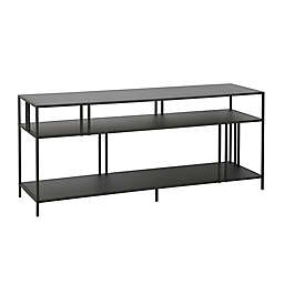 Hudson&Canal® Cortland TV Stand with Metal Shelves in Blackened Bronze