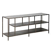 Hudson&amp;Canal&reg; Winthrop 55-Inch TV Stand with Metal Shelves in Aged Grey
