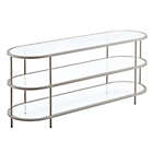 Alternate image 0 for Hudson&amp;Canal&trade; Leif Oval TV Stand in Satin Nickel