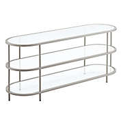 Hudson&amp;Canal&trade; Leif Oval TV Stand in Satin Nickel