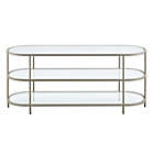 Alternate image 3 for Hudson&amp;Canal&trade; Leif Oval TV Stand in Satin Nickel